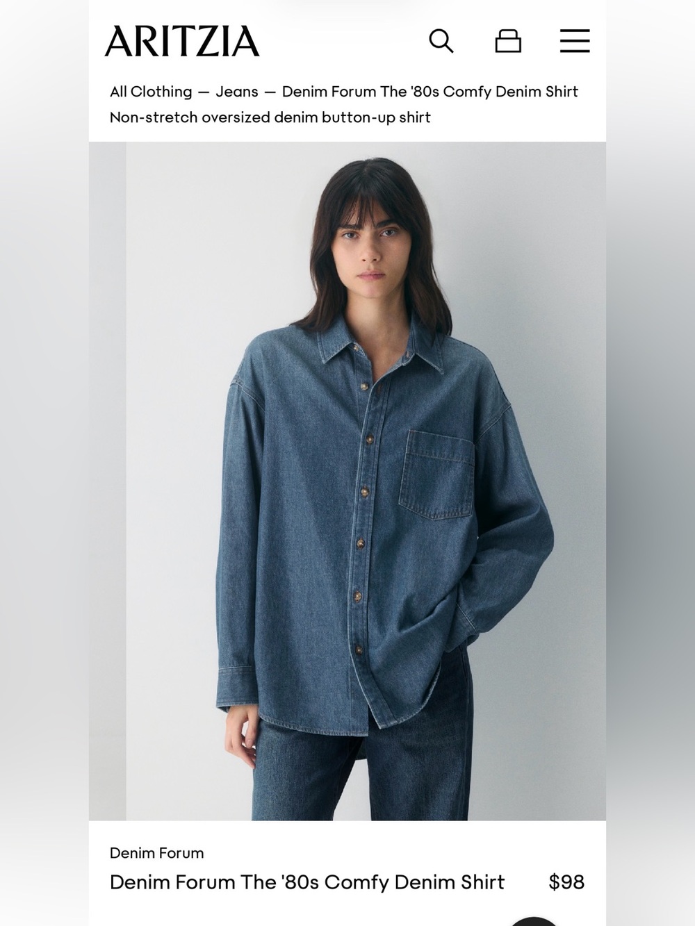 Denim Forum The 80’s Comfy Denim Shirt